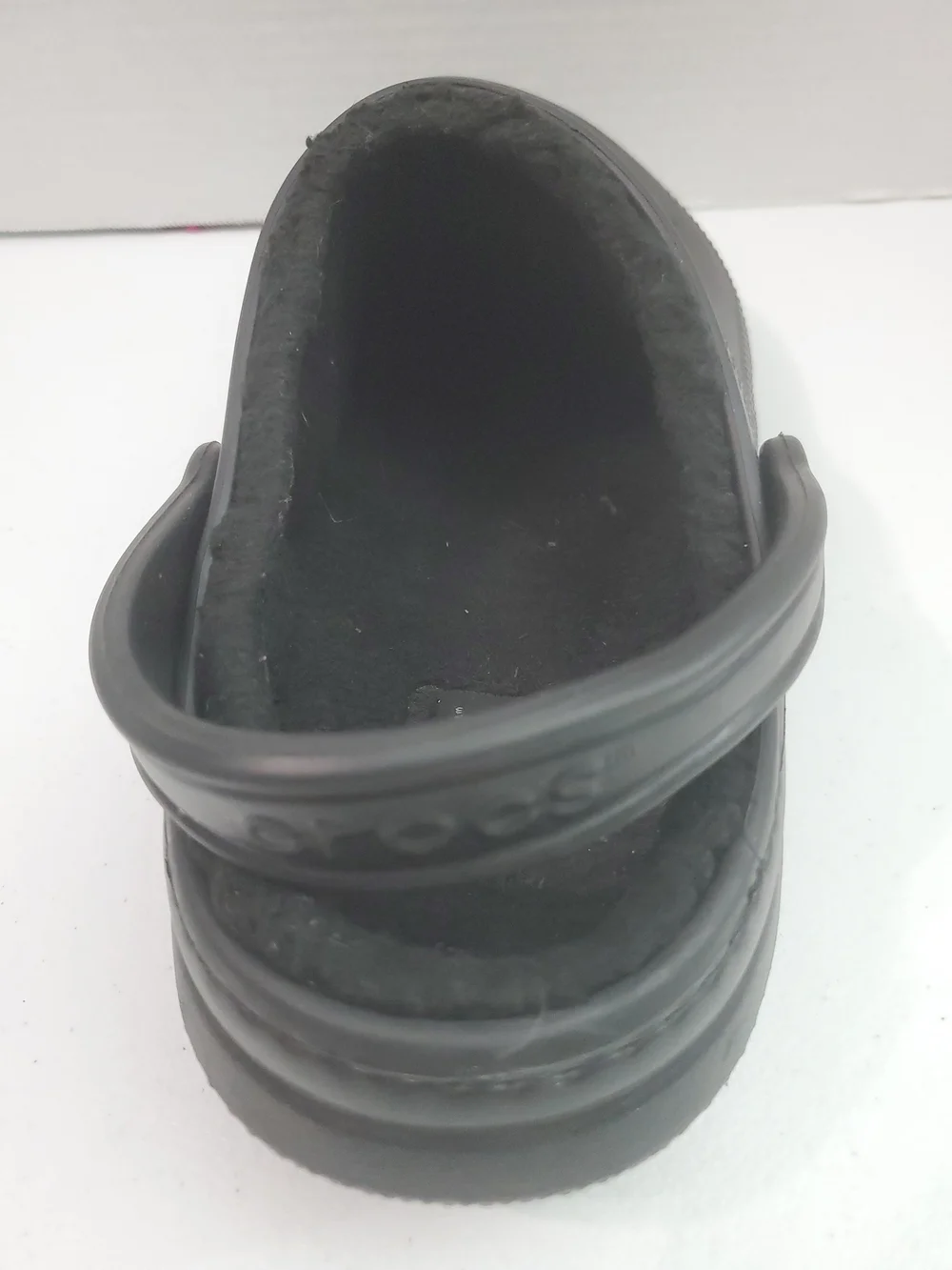 CROCS Men's 9 Womens 11 Classic Lined Clog - Black On Black